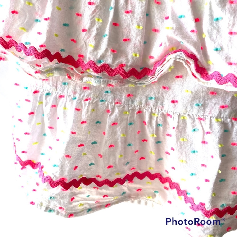 NWOT Sail to Sable dress Neon Clip Dot multi confetti with Pom Poms SZ Small. - Picture 9 of 13